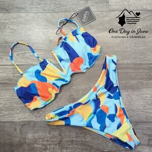 Zaful V Wire High Cut Bikini Swimsuit Size 4